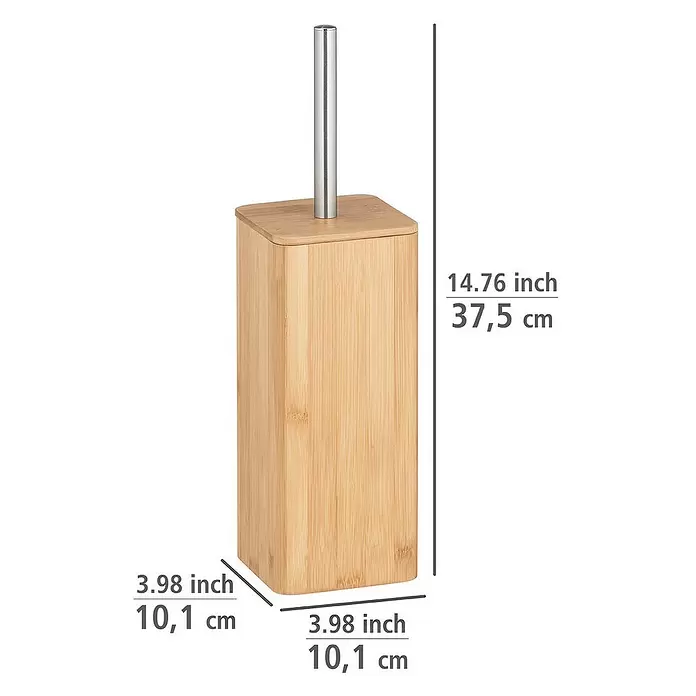 Wenko Bambusa Conjunto de escobilla - Bambú, Bambú/Inox - Dibujo técnico