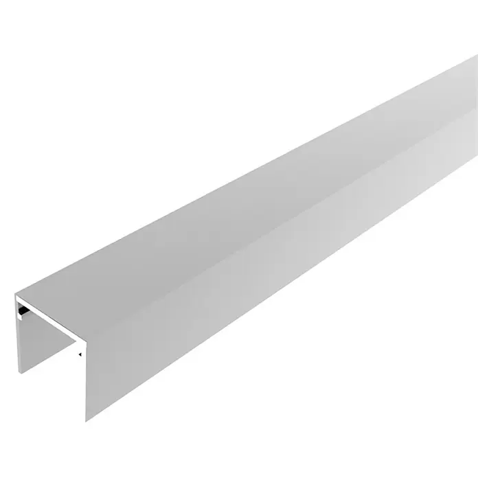 U-Profil - L x H: 200 cm x 16 mm, Geeignet für: Stegplatten, Aluminium - Diagonale Ansicht
