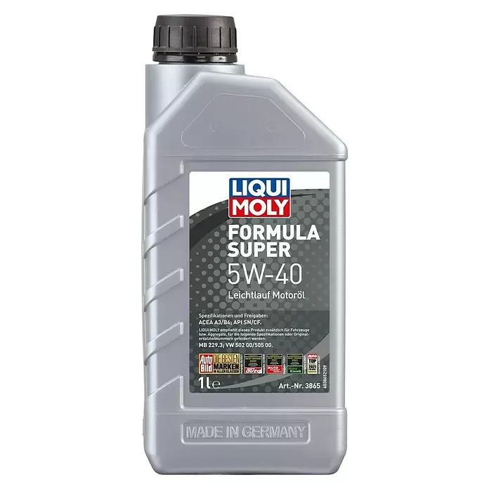 Liqui Moly Formula Super Motoröl - 5W-40, A3/B4, 1 l - Vorderansicht