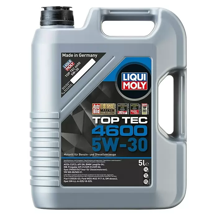 Liqui Moly Motoröl Top Tec 4600 - 5W-30, C3, 5 l - Vorderansicht