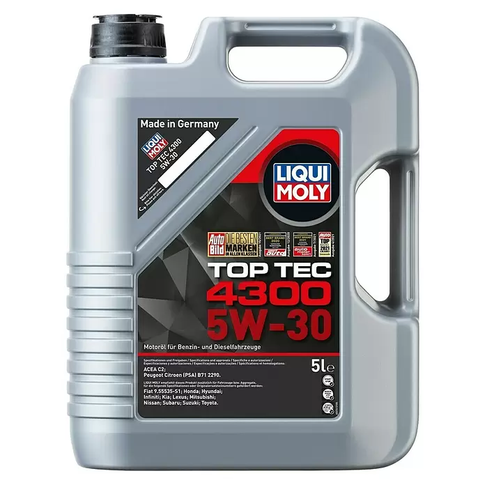 Liqui Moly Motoröl Top Tec 4300 - 5W-30, 5 l - Vorderansicht