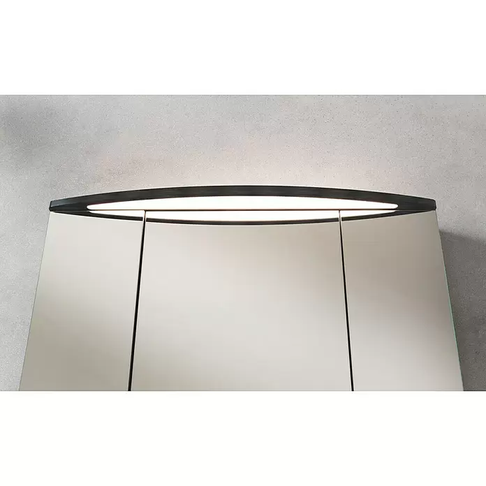 Camargue Swing LED-Spiegelschrank - B x H: 120 x 70,5 cm, Mit Beleuchtung, Spanplatte, Darkoak - Stimmungsaufnahme