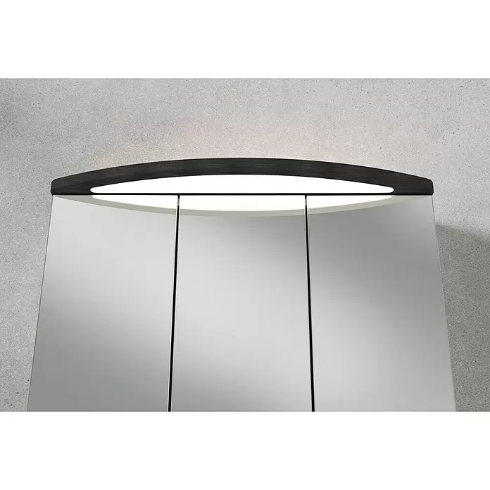 Camargue Swing LED-Spiegelschrank - B x H: 80 x 70,5 cm, Mit Beleuchtung, Spanplatte, Darkoak - Stimmungsaufnahme