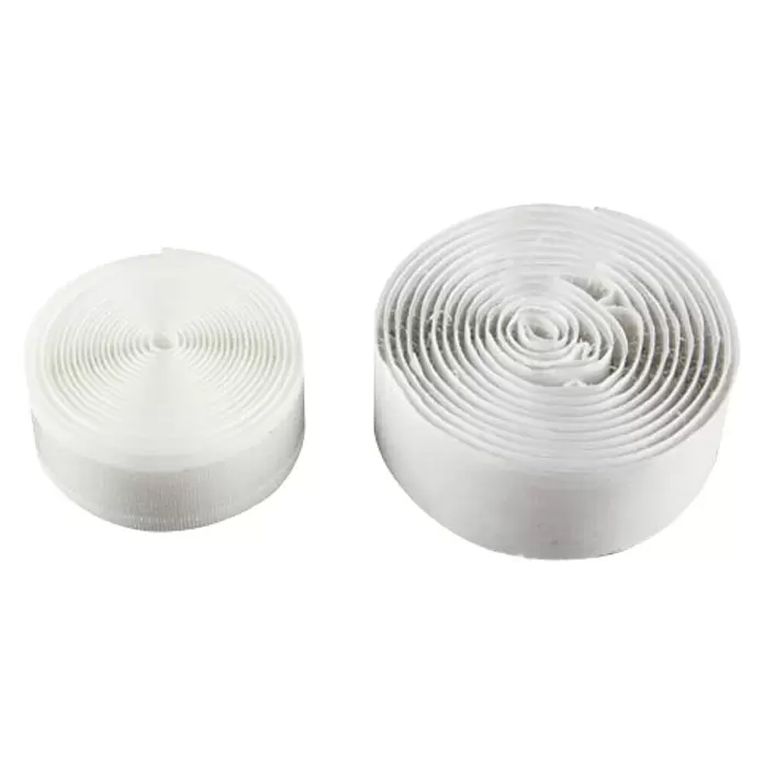 Cinta de velcro + costura - L x An: 1,5 m x 20 mm, Blanco - Vista angular