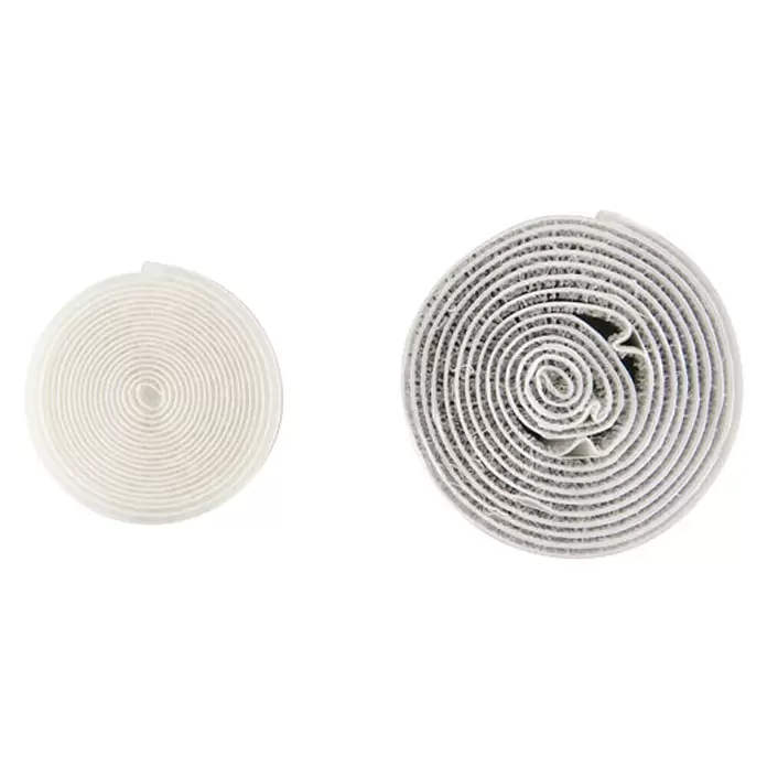 Cinta de velcro - L x An: 1,5 m x 20 mm, Blanco - Vista descendente
