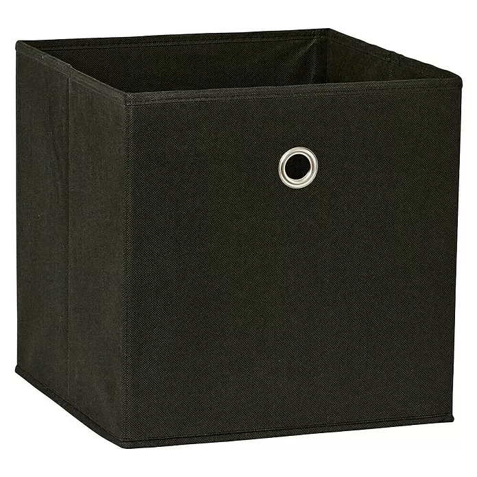 Scan Trend Aufbewahrungsbox - L x B x H: 30 x 30 x 30 cm, Vliesstoff, Schwarz - Diagonale Ansicht