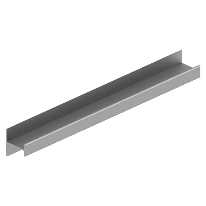 Herraje para puerta corredera de armario GSO-GI70 - Largo: 300 cm, Blanco - Vista angular