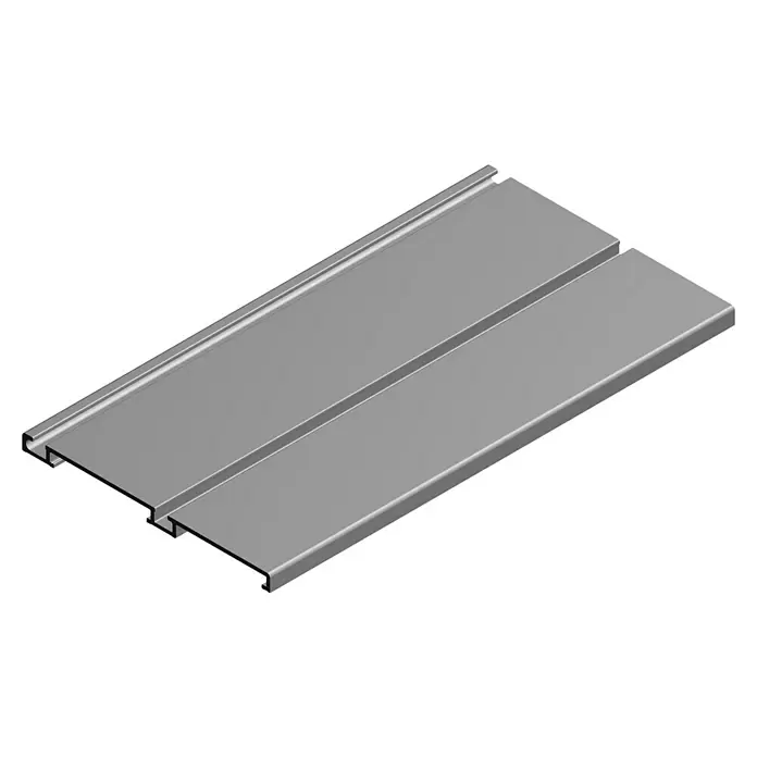 Herraje para puerta corredera de armario GSO-GI70 - Largo: 300 cm, Blanco - Vista angular