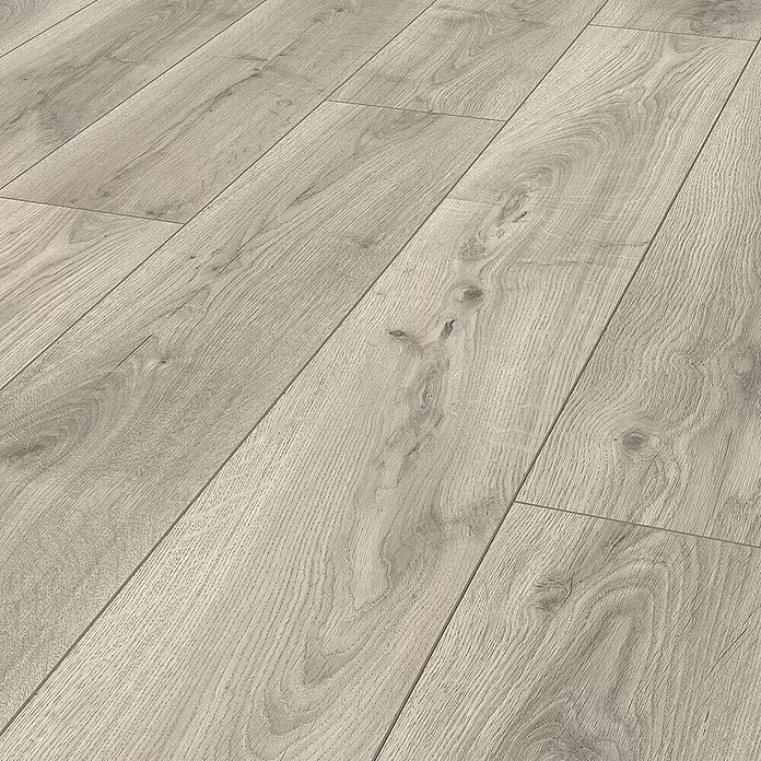 LOGOCLIC Aquaprotect Laminado Roble Silverdale - 1.285 x 192 x 8 mm, AC4, Aqua Protect: Sí, Junta: Junta V4 - Primer plano
