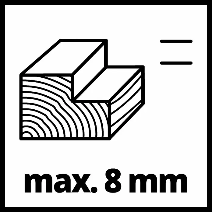 Einhell Power X-Change Cepillo de batería TE-PL 18/82 Li - Solo - 18 V, Sin batería, Número máx. de revoluciones en régimen de marcha en vacío: 15.000 r.p.m. - Dibujo técnico