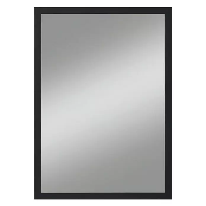 Ukrasno ogledalo Beach - Š x V: 40 x 60 cm, Crna boja - Pogled sprijeda