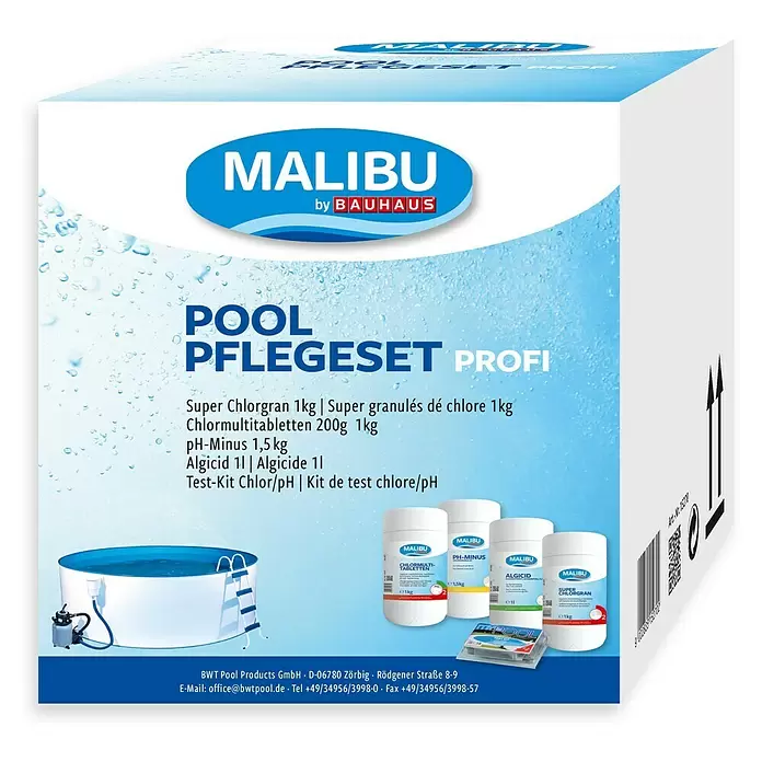 Malibu Wasserpflege-Set Profi - 5 -tlg. - Diagonale Ansicht