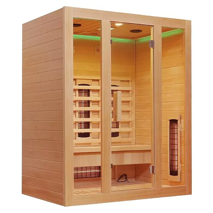 Sanotechnik Infracrvena sauna New York - 6 reflektora s crvenim svjetlom, 120 x 150 x 200 cm - Dijagonalni pogled