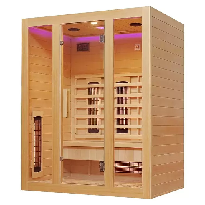 Sanotechnik Infracrvena sauna New York - 6 reflektora s crvenim svjetlom, 120 x 150 x 200 cm - Dijagonalni pogled