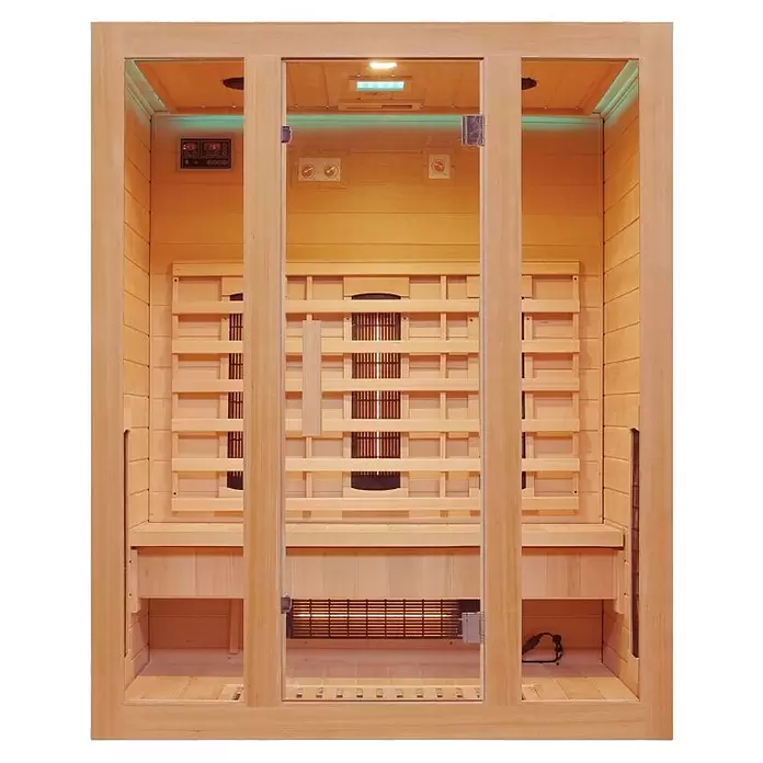 Sanotechnik Infracrvena sauna New York - 6 reflektora s crvenim svjetlom, 120 x 150 x 200 cm - Pogled sprijeda