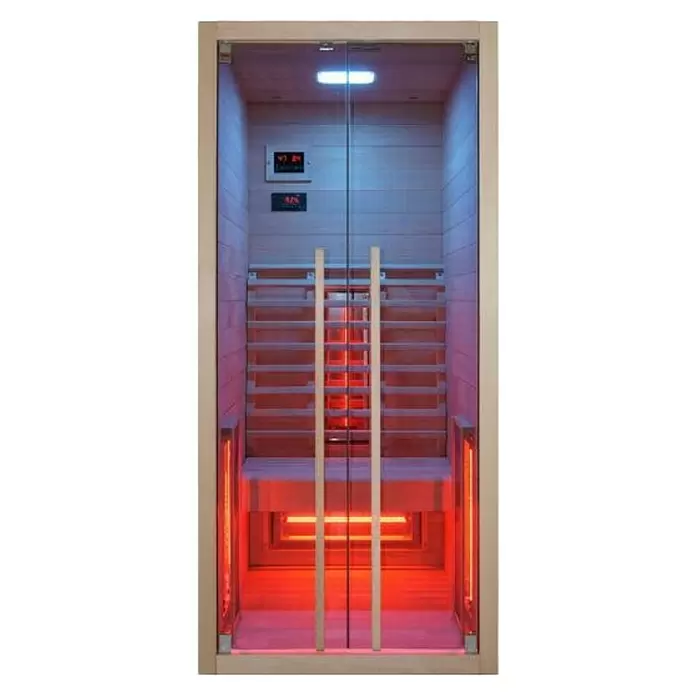 Sanotechnik Infracrvena sauna Ruby 1 - 4 infracrvena radijatora, 100 x 90 x 195 cm - Pogled sprijeda