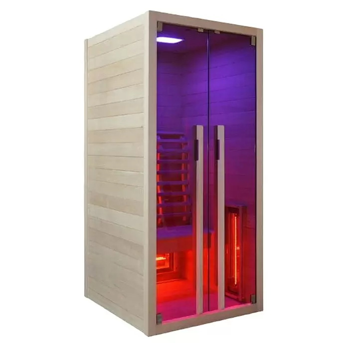 Sanotechnik Infracrvena sauna Ruby 1 - 4 infracrvena radijatora, 100 x 90 x 195 cm - Dijagonalni pogled