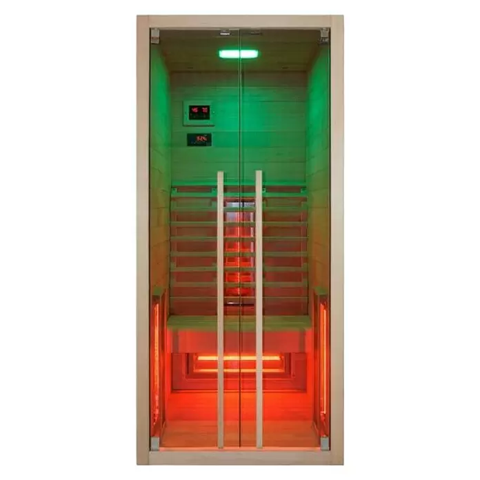 Sanotechnik Infracrvena sauna Ruby 1 - 4 infracrvena radijatora, 100 x 90 x 195 cm - Pogled sprijeda
