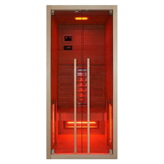 Sanotechnik Infracrvena sauna Ruby 1 - 4 infracrvena radijatora, 100 x 90 x 195 cm - Pogled sprijeda