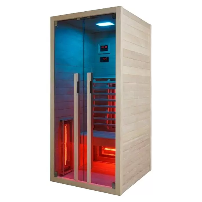 Sanotechnik Infracrvena sauna Ruby 1 - 4 infracrvena radijatora, 100 x 90 x 195 cm - Dijagonalni pogled
