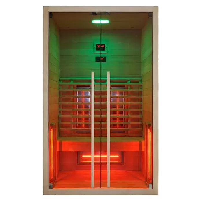 Sanotechnik Infracrvena sauna Ruby 2 - 5 infracrvenih reflektora, 120 x 100 x 195 cm - Pogled sprijeda