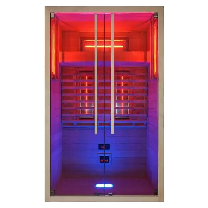 Sanotechnik Infracrvena sauna Ruby 2 - 5 infracrvenih reflektora, 120 x 100 x 195 cm - Pogled sprijeda
