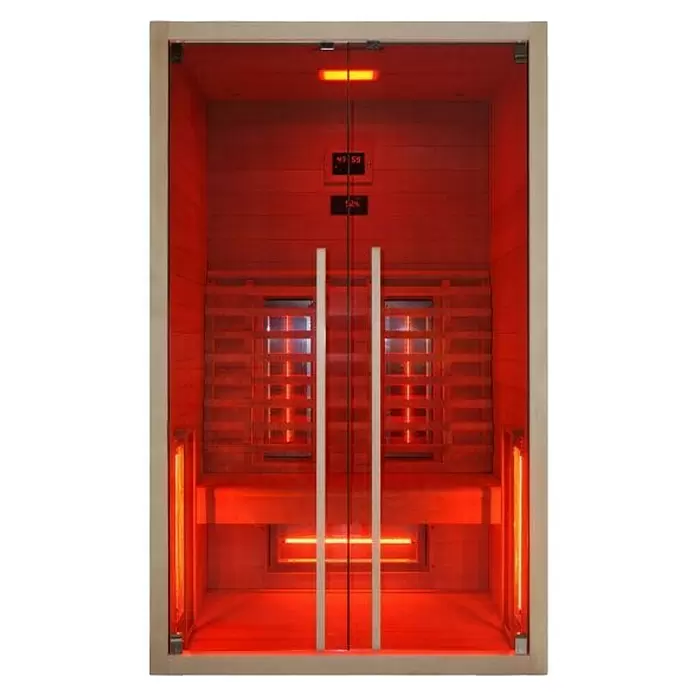 Sanotechnik Infracrvena sauna Ruby 2 - 5 infracrvenih reflektora, 120 x 100 x 195 cm - Pogled sprijeda