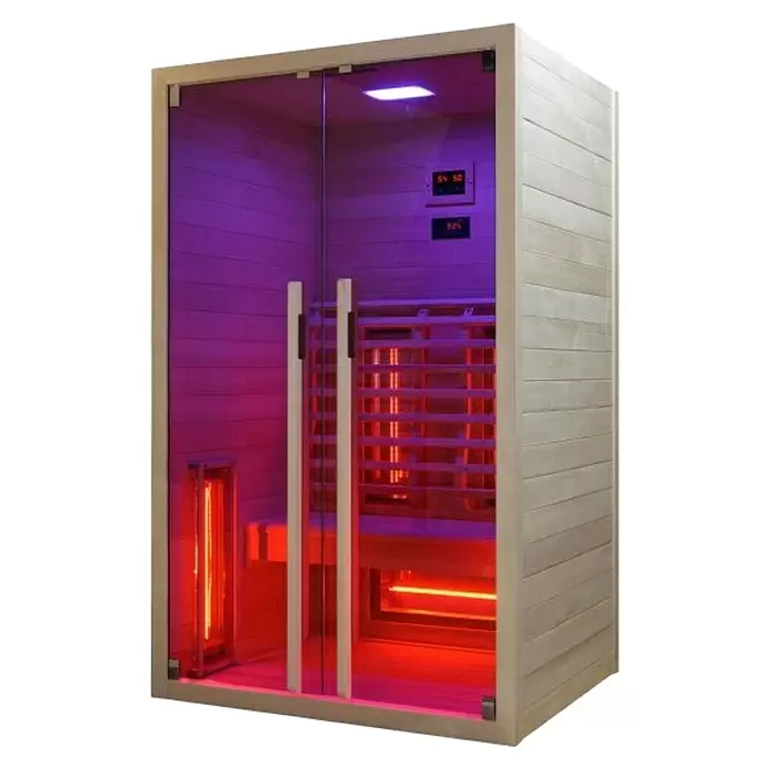 Sanotechnik Infracrvena sauna Ruby 2 - 5 infracrvenih reflektora, 120 x 100 x 195 cm - Dijagonalni pogled