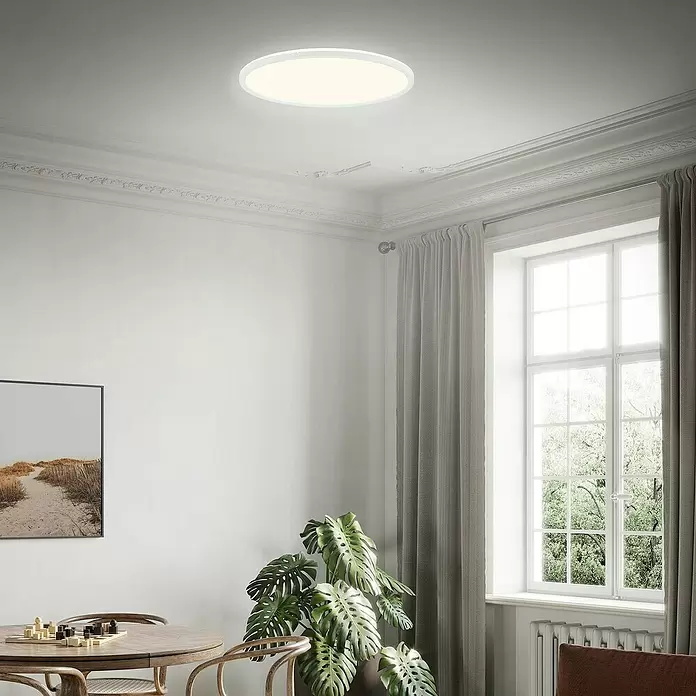 LED-Panel rund Backlight - 22 W, Ø x H: 42 x 2,9 cm, Weiß, Neutralweiß - Stimmungsaufnahme