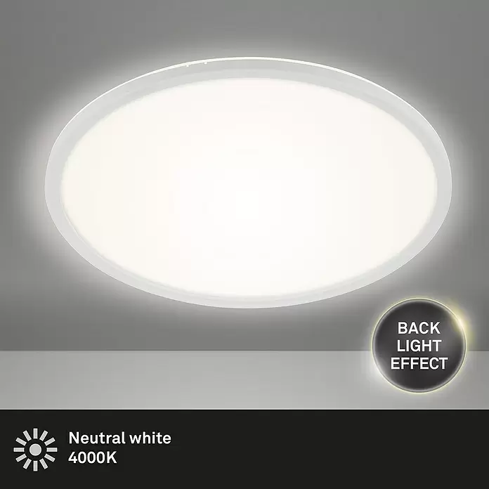 LED-Panel rund Backlight - 22 W, Ø x H: 42 x 2,9 cm, Weiß, Neutralweiß - Stimmungsaufnahme