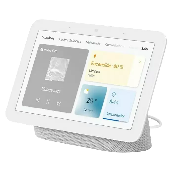 Google Nest Pantalla Hub 2ª generación - Gris, 6,9 x 17,7 x 12 cm - Vista angular