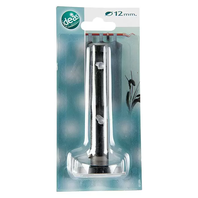 Soporte de pared y techo Ideas 12 - L x An x Al: 10,9 x 3,95 x 3,95 cm, Negro - Vista frontal