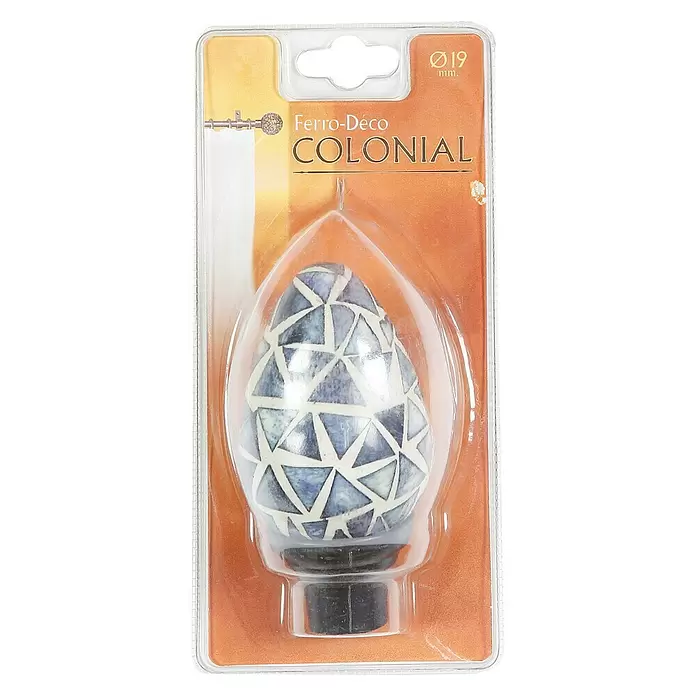 Tapa final Colonial Oval - Azul, 1 ud. - Vista frontal