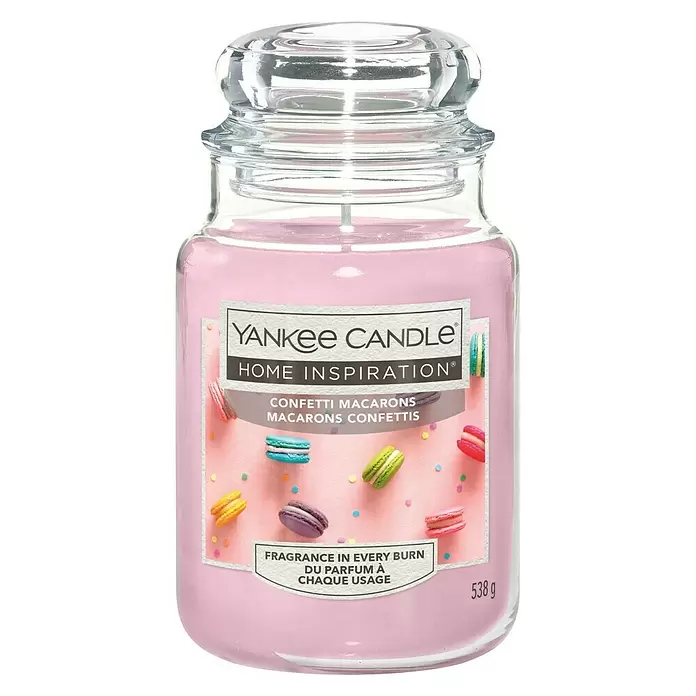 Yankee Candle Home Inspirations Duftkerze - Im Glas, Confetti Macarons, Large - Vorderansicht