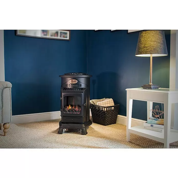 Estufa de gas Provence - 3,4 kW, Negro - Foto ambiente