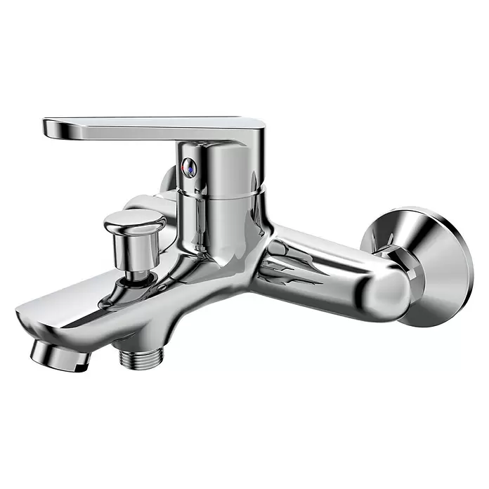 Cosmobath Warwick Grifo monomando de bañera - Cromo, Brillante - Vista angular