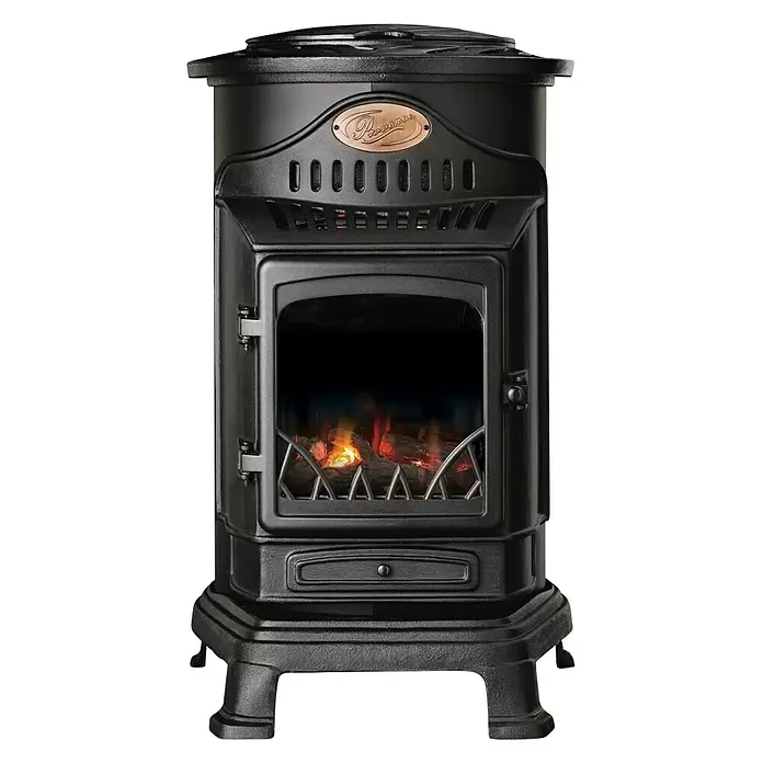 Estufa de gas Provence - 3,4 kW, Negro - Vista frontal
