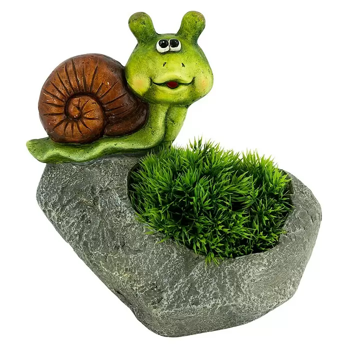 Pflanzschale Schnecke - L x B x H: 29 x 17 x 30 cm, Bepflanzbar - Vorderansicht