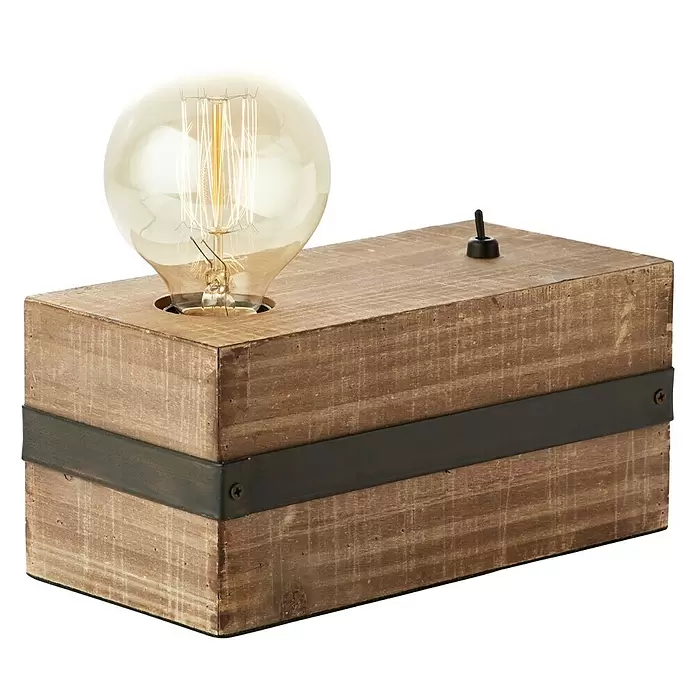 Brilliant Woodhill Tafellamp - Hoogte: 12 cm - Diagonaal zicht