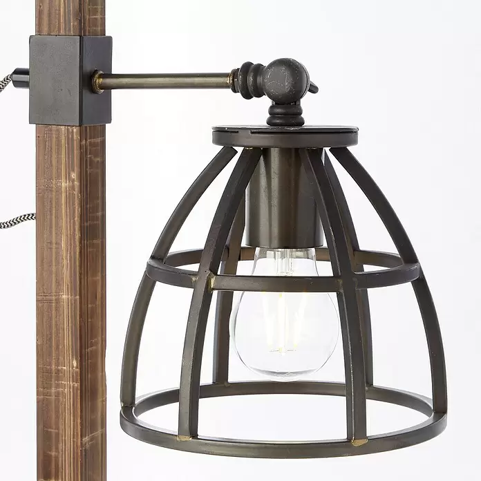Brilliant Matrix Wood Tafellamp - Hoogte: 53 cm - Close-up