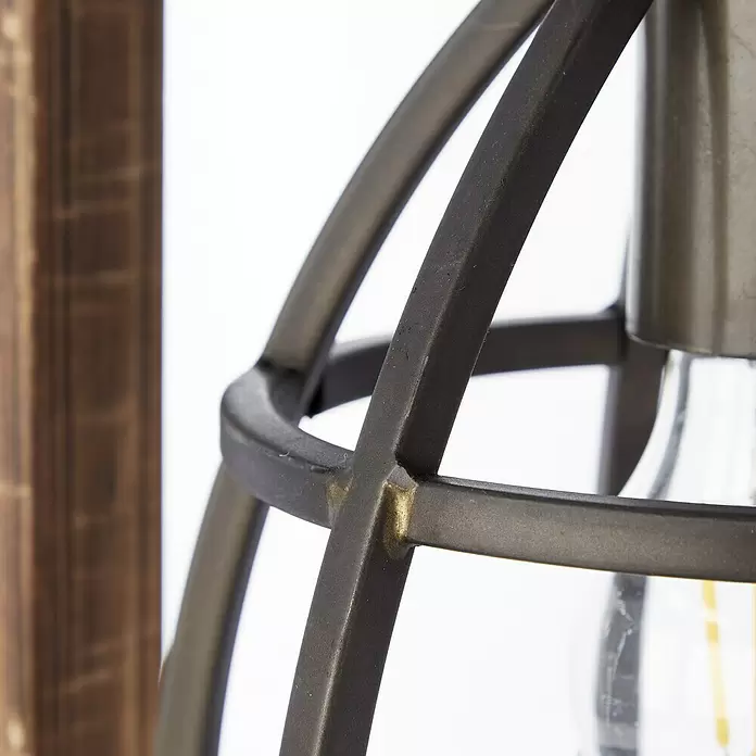 Brilliant Matrix Wood Tafellamp - Hoogte: 53 cm - Close-up
