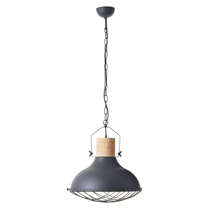 Brilliant Emma Hanglamp - Zwart, Ø x h: 47 x 143 cm - Vooraanzicht
