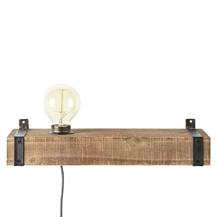 Brilliant Woodhill Wandlamp - l x b x h: 40 x 13 x 10 cm - Vooraanzicht