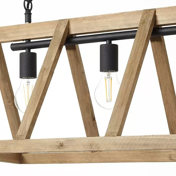 Brilliant Matrix Wood Hanglamp - l x b x h: 95 x 35 x 126 cm - Close-up