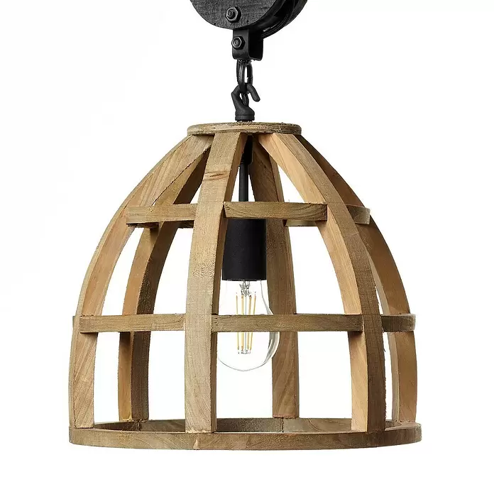 Brilliant Matrix Wood Hanglamp -  - Close-up