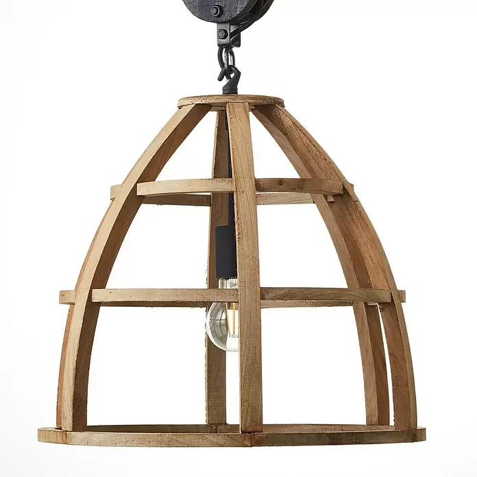 Brilliant Matrix Wood Hanglamp -  - Close-up