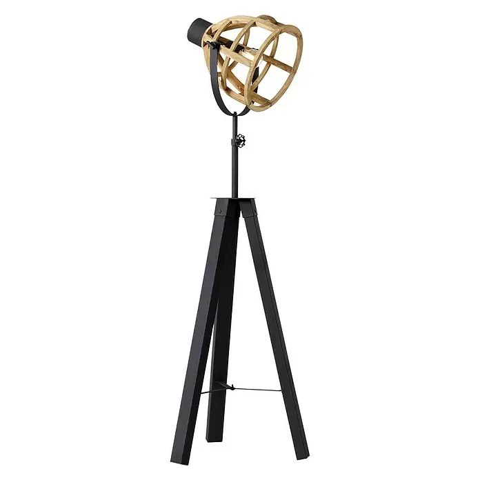 Brilliant Matrix Wood Staande lamp - Hoogte: 173 cm - Diagonaal zicht