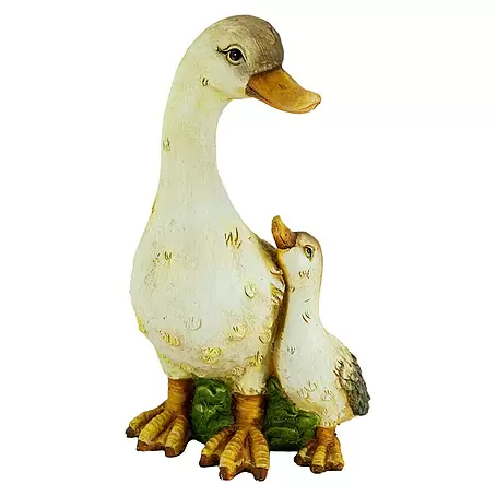 Deko-Ente mit Entenkind