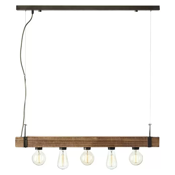 Brilliant Woodhill Hanglamp - l x b x h: 80 x 8 x 110 cm - Vooraanzicht