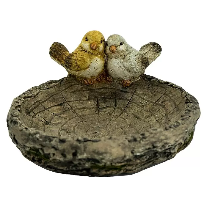 Vogeltränke - L x B x H: 31 x 29 x 15 cm, Magnesia - Vorderansicht